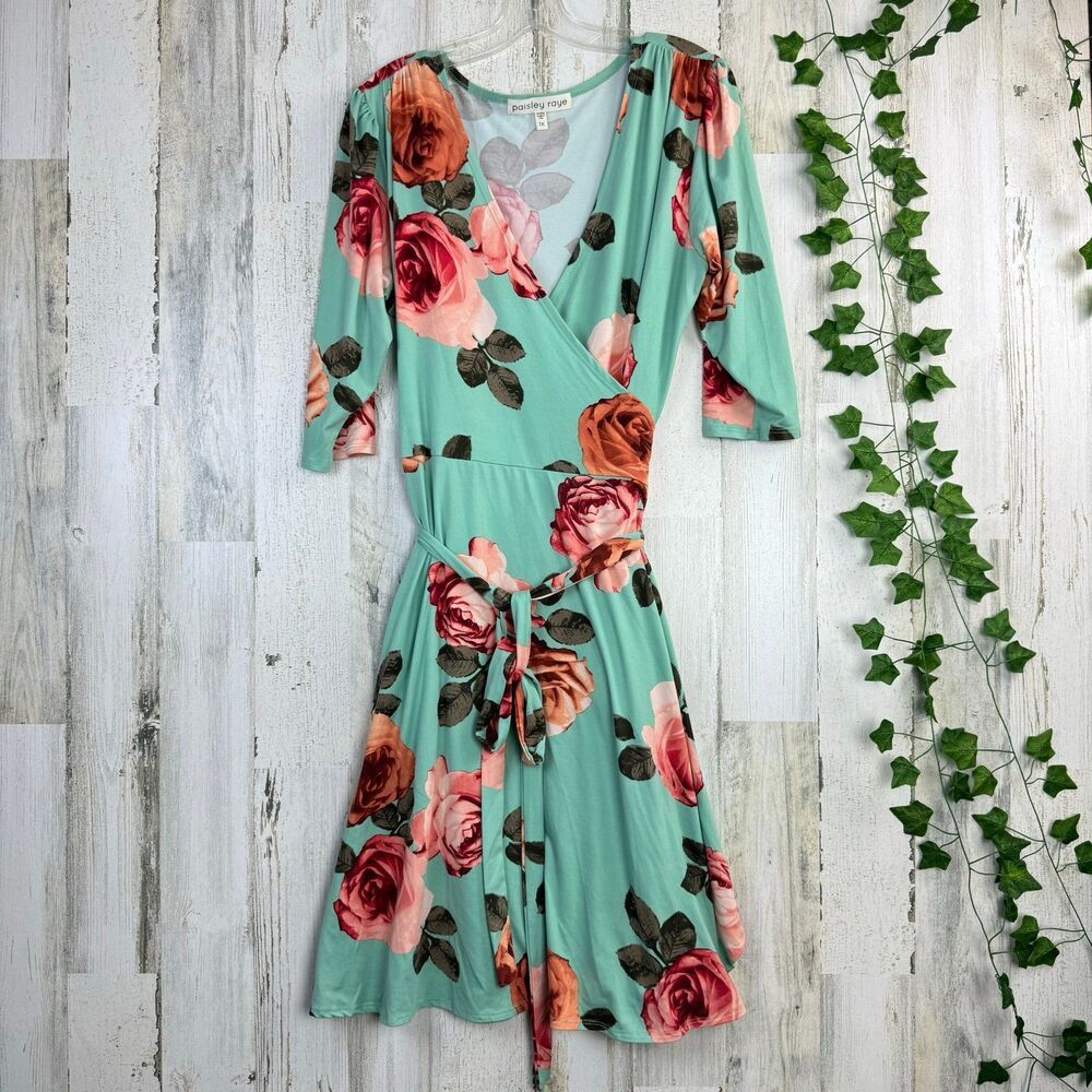 Paisley Raye rósese Wrap Dress size 1X